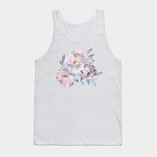 Watercolor of pink and purple flowers Tank Top